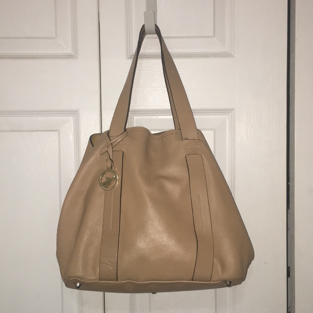 A. Bellucci Italian leather convertible tote.
